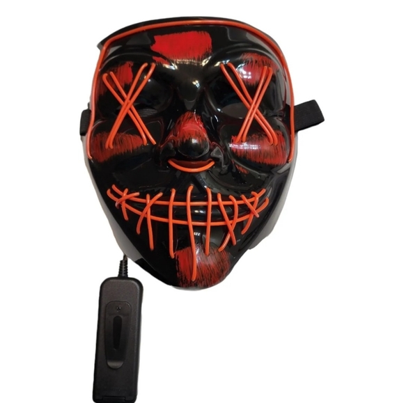 Source Unknown Other - Led Plastic Glow Mask 3 Mode Lighting Halloween Cosplay Rave Club Party Org/Blk